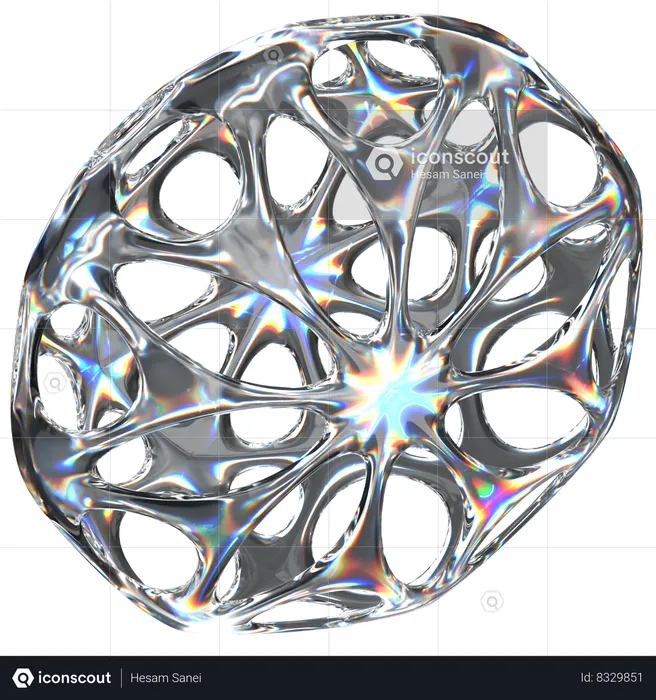 Abstract Glass  3D Icon