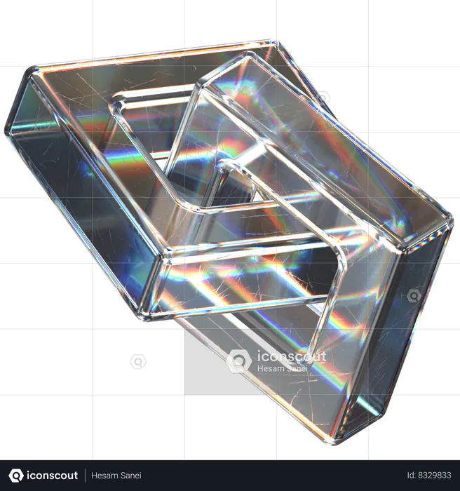 Abstract Glass  3D Icon