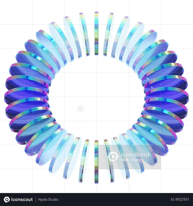 Abstract Glass Shape  3D Icon