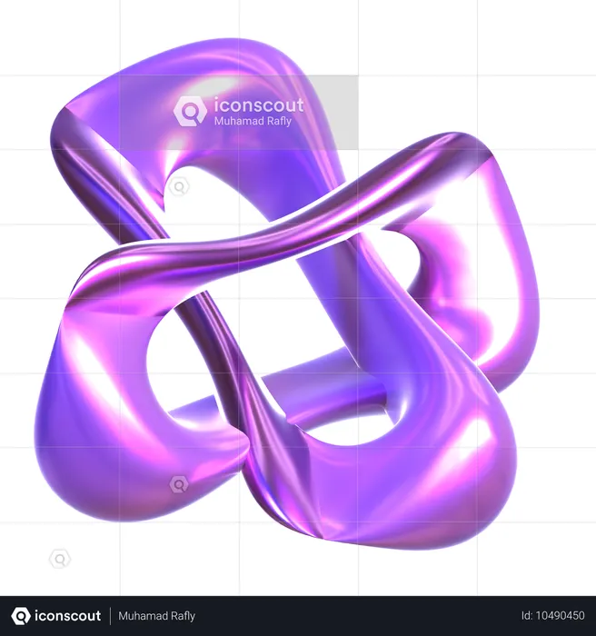 抽象的なホログラフィック形状  3D Icon