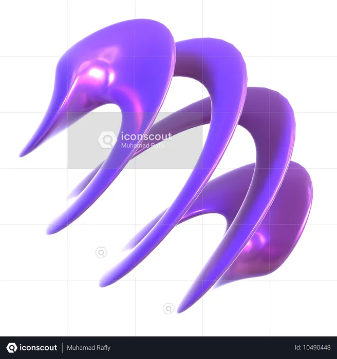 Abstract Holographic Shape  3D Icon