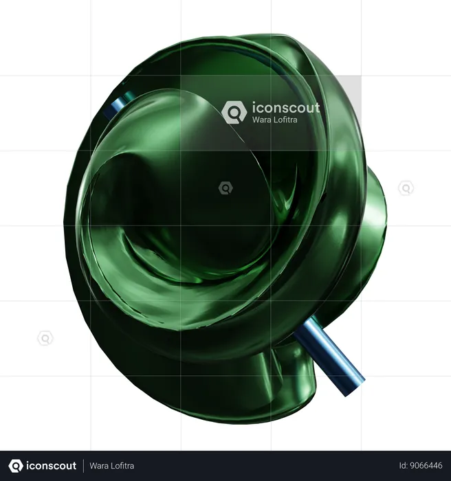 Abstract Metalic Emerald  3D Icon