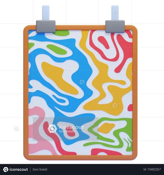Abstract Poster  3D Icon