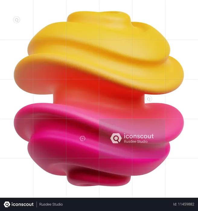 抽象的な形  3D Icon