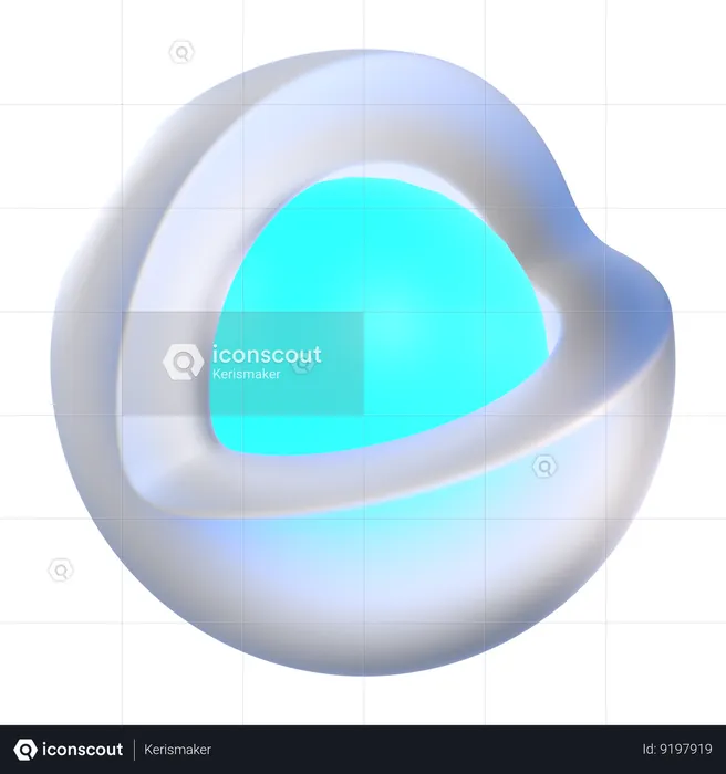 Abstract Sphere Morphic  3D Icon