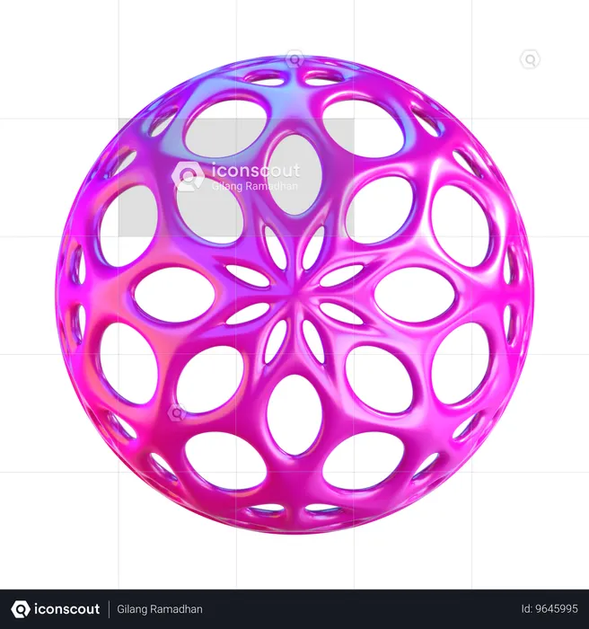 Abstract Sphere Shape  3D Icon
