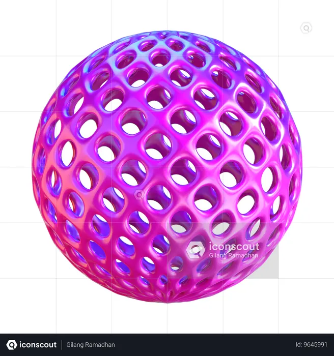 Abstract Sphere Shape  3D Icon