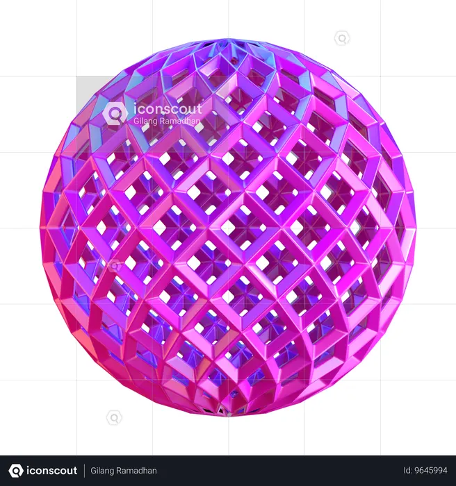 Abstract Sphere Shape  3D Icon