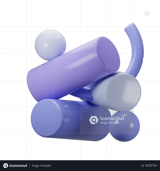 Abstract Stack  3D Icon