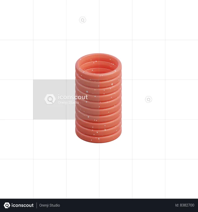 Abstract Stacking Rings  3D Icon