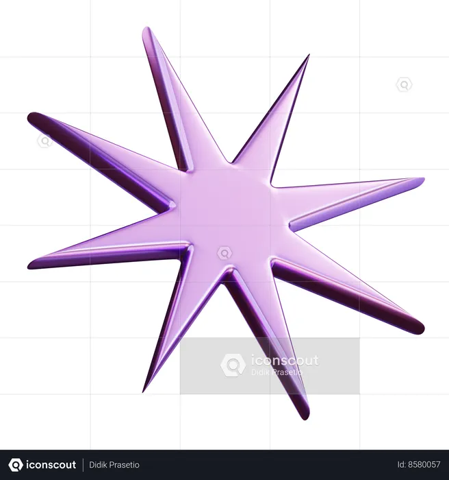 Abstract Star  3D Icon