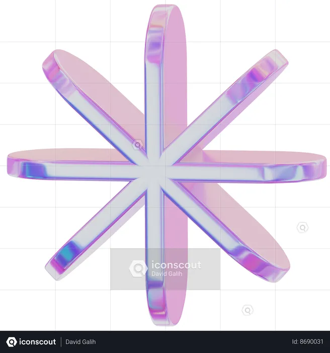 Abstract Star  3D Icon