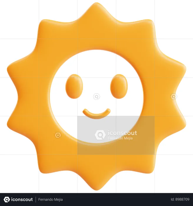 Abstract Sun  3D Icon