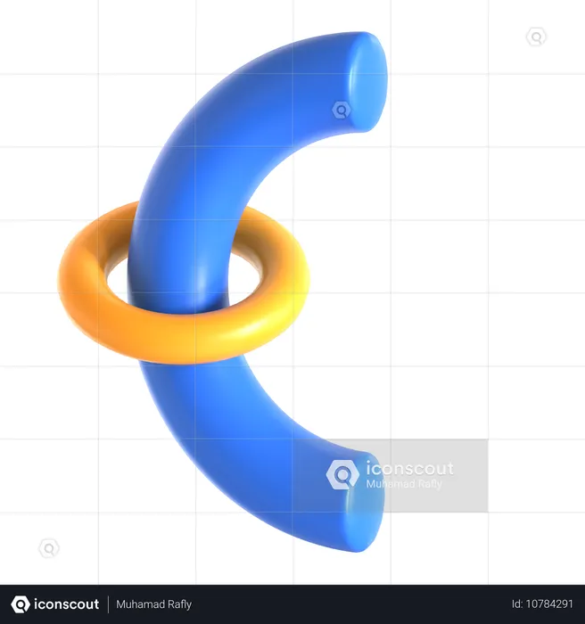 Abstract Torus Shape  3D Icon