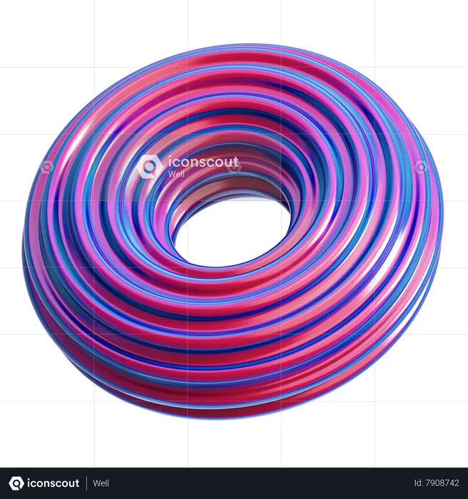 Abstract Wave Ring  3D Icon