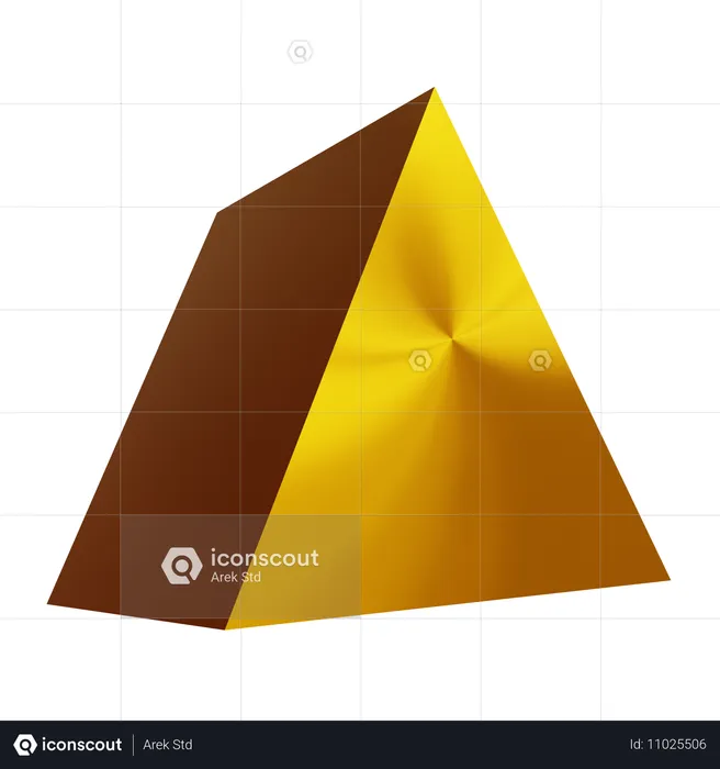 Triangle d'or abstrait  3D Icon