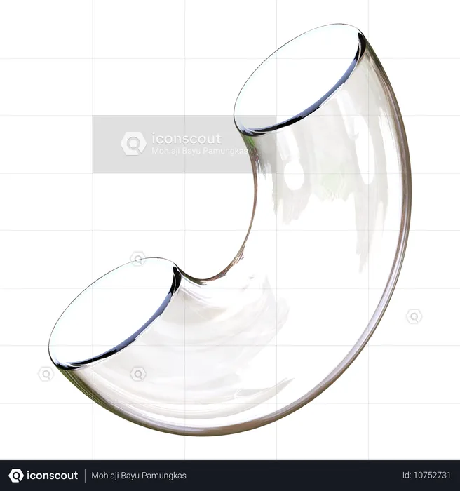 Abstrakte Form Glas  3D Icon