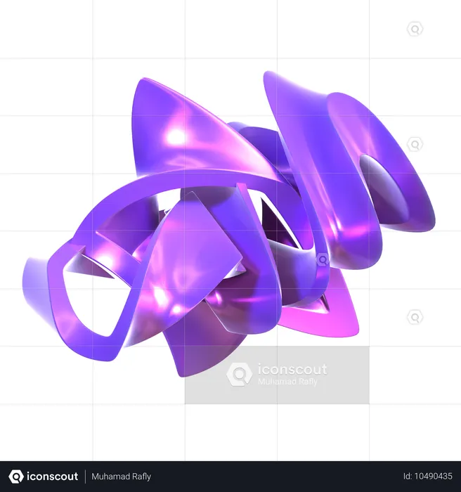 Abstrakte holografische Form  3D Icon