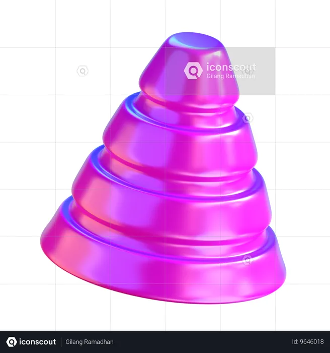 Abstrakte Kegelform  3D Icon