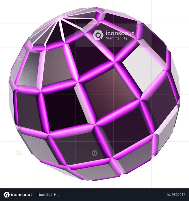 Abstrakte kosmische Sphäre  3D Icon