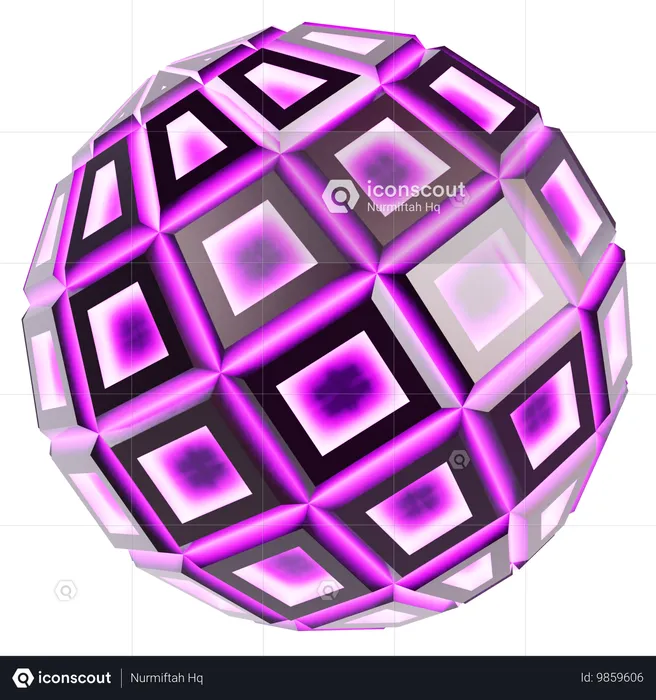 Abstrakte kosmische Sphäre  3D Icon