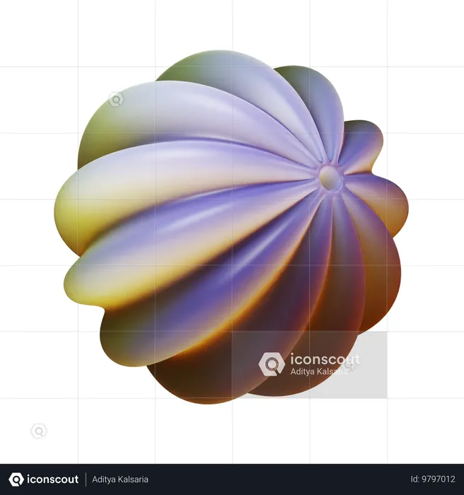 Abstrakte Kugel Ball  3D Icon