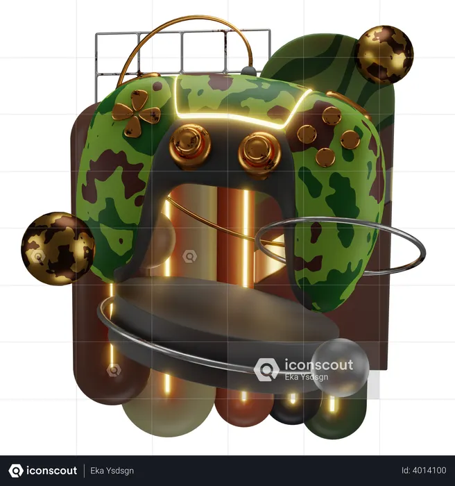 Abstrakte Spielekonsole  3D Illustration