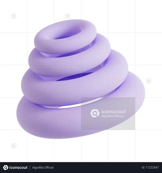 Abstrakter Pyramidenkreis  3D Icon