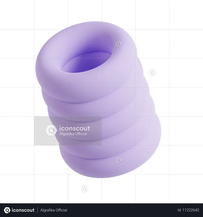 Abstrakter Stapelring  3D Icon