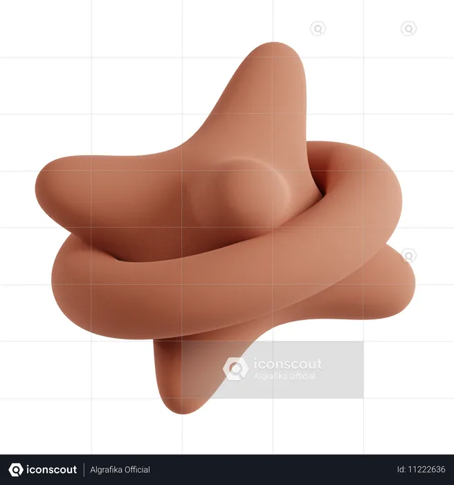 Abstrakter Stern und Kreis  3D Icon