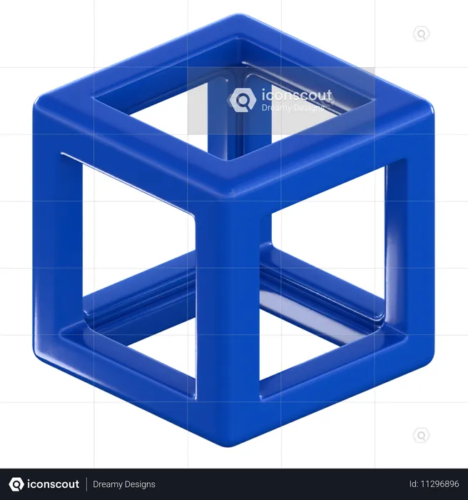 Abstrakter Würfel  3D Icon