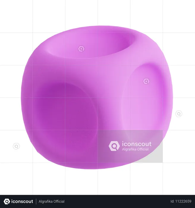 Abstrakter Würfel  3D Icon