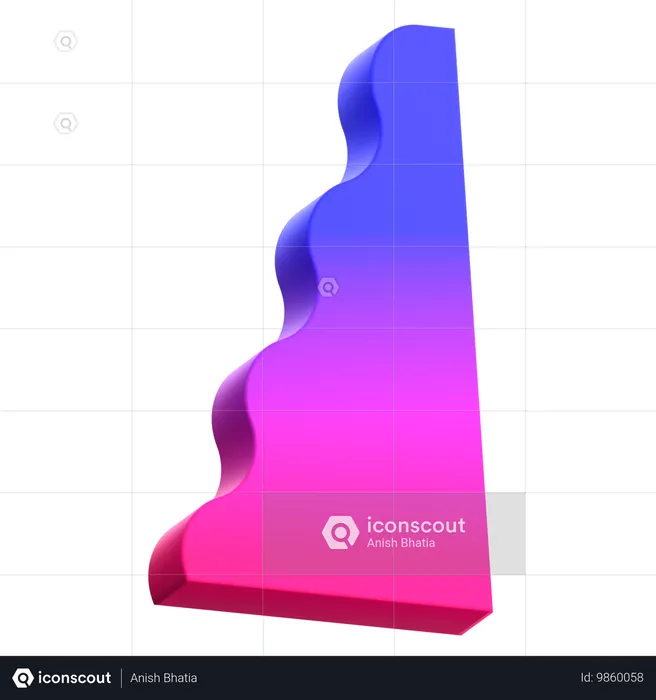 Penhasco abstrato  3D Icon