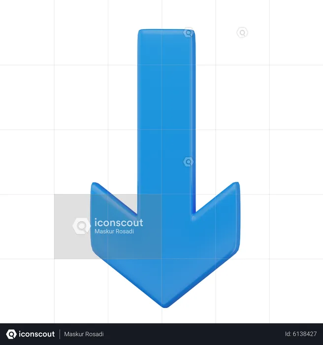 Pfeil nach unten  3D Icon