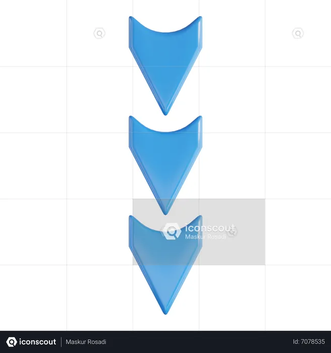 Pfeil nach unten  3D Icon