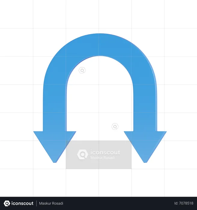 Pfeil nach unten  3D Icon