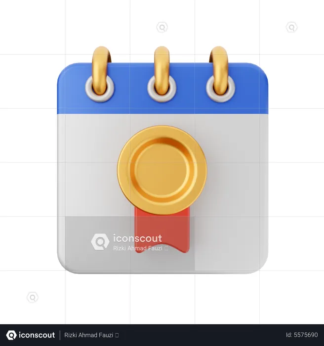 Abzeichen-Kalender  3D Icon