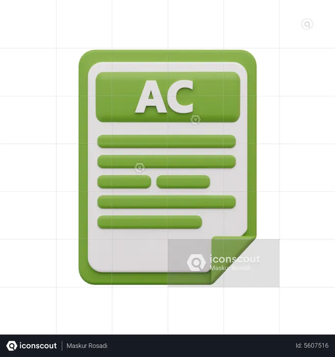 Ac file  3D Icon