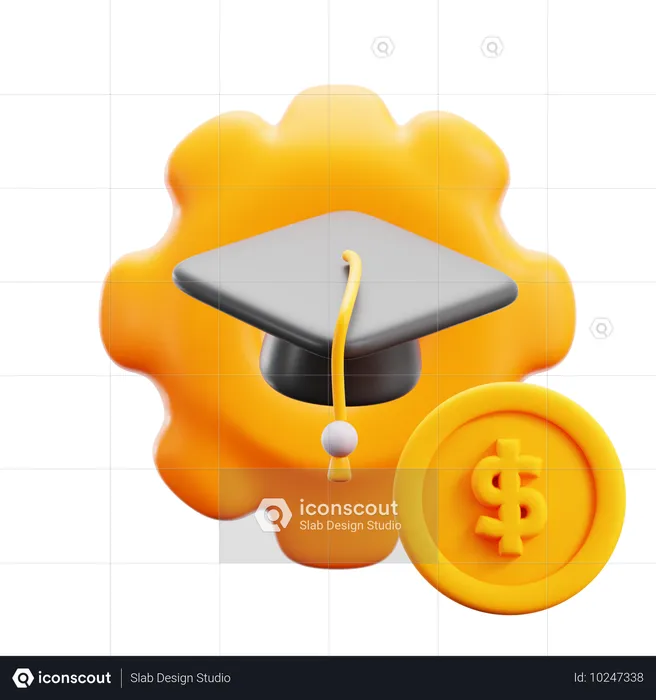 Bolsa de estudos da academia  3D Icon