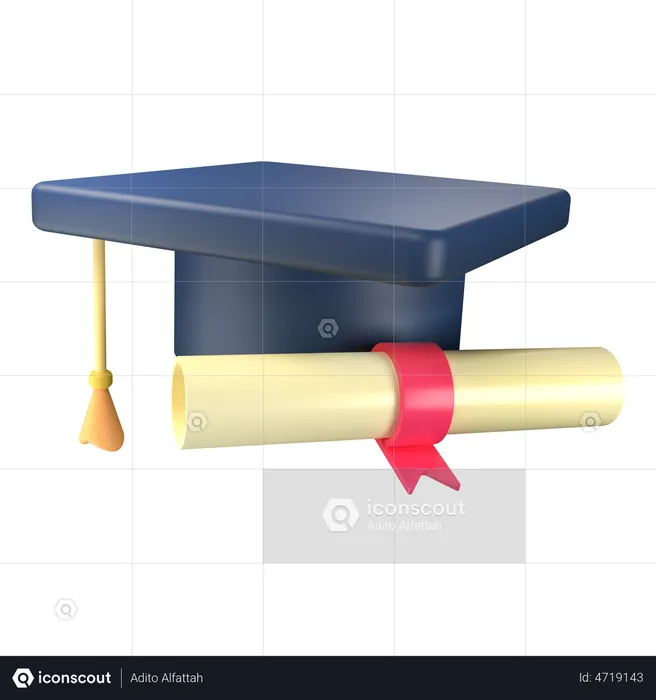 Academic Cap  3D Illustration