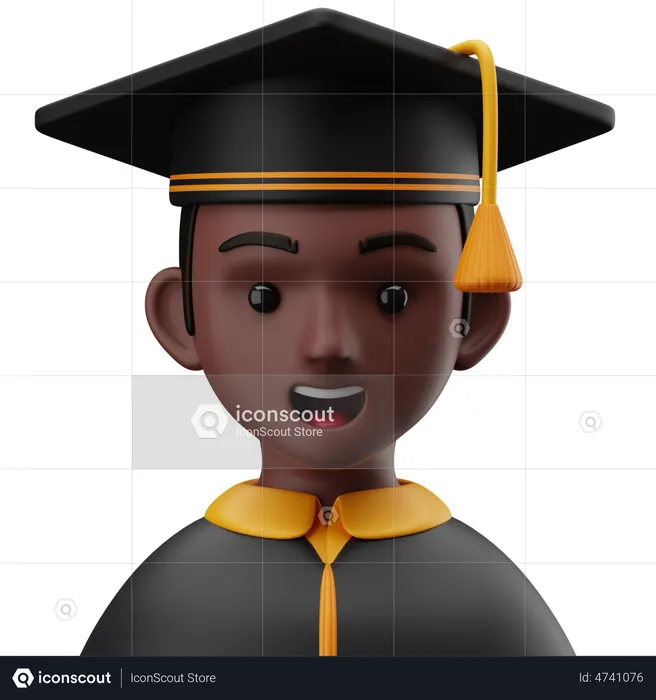 Estudante graduado  3D Icon