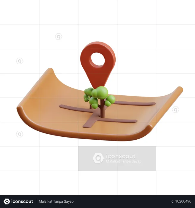 Localização do acampamento  3D Icon