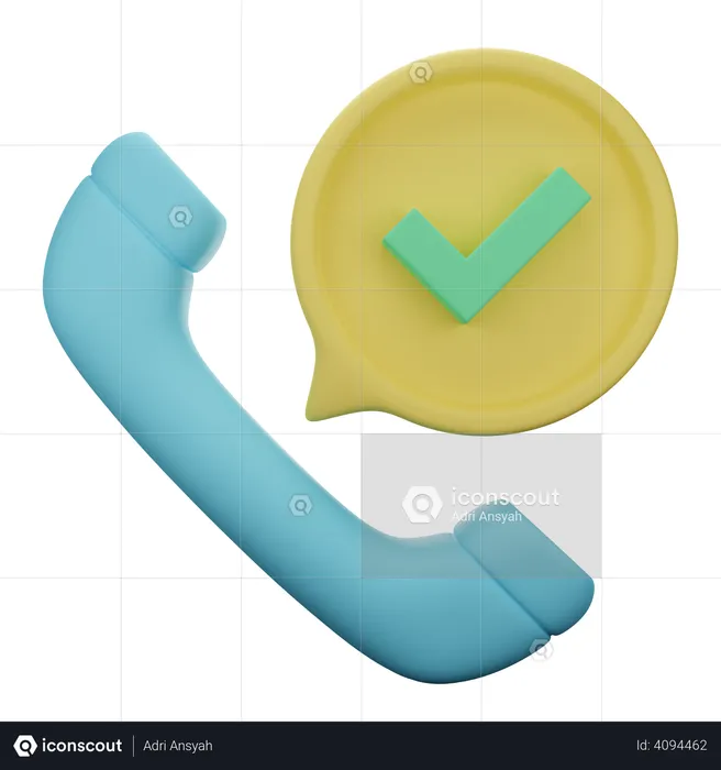 Accept Call  3D Illustration
