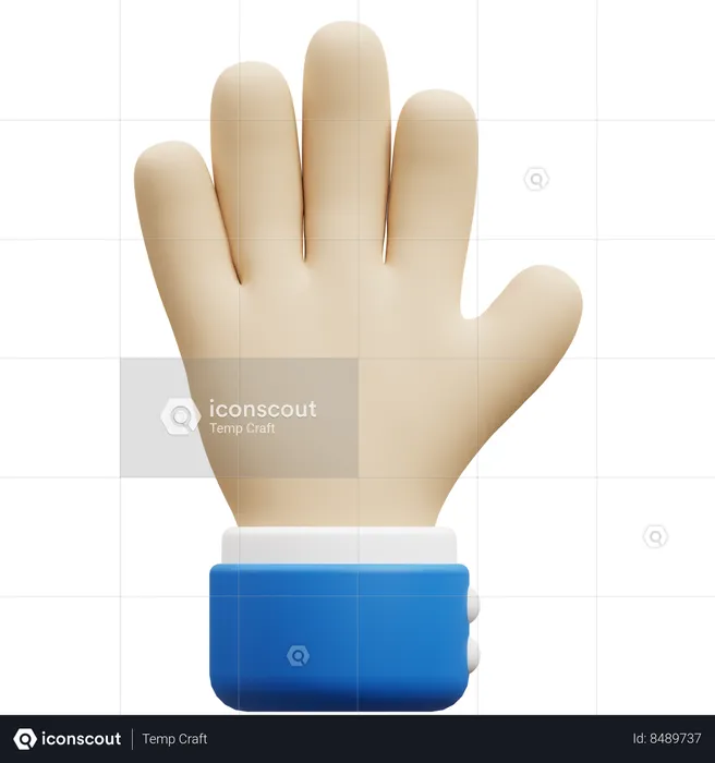 Accept hand gesture  3D Icon