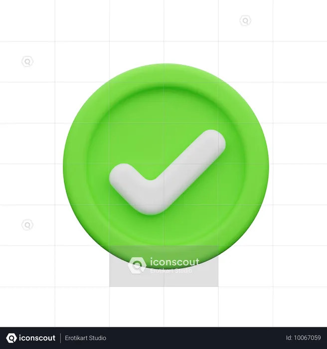 Accepté  3D Icon
