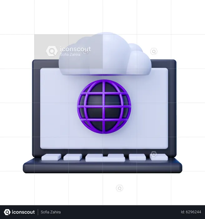 Accès au cloud  3D Icon