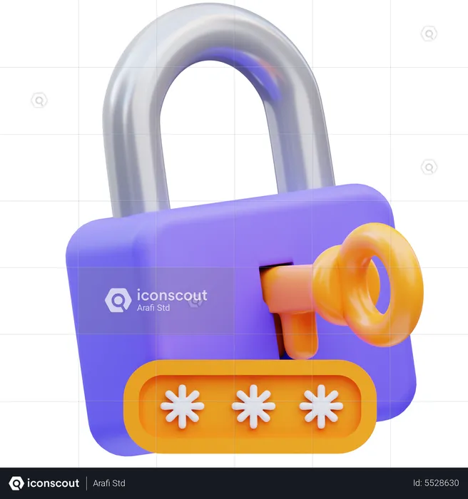 Acceso de seguridad  3D Icon