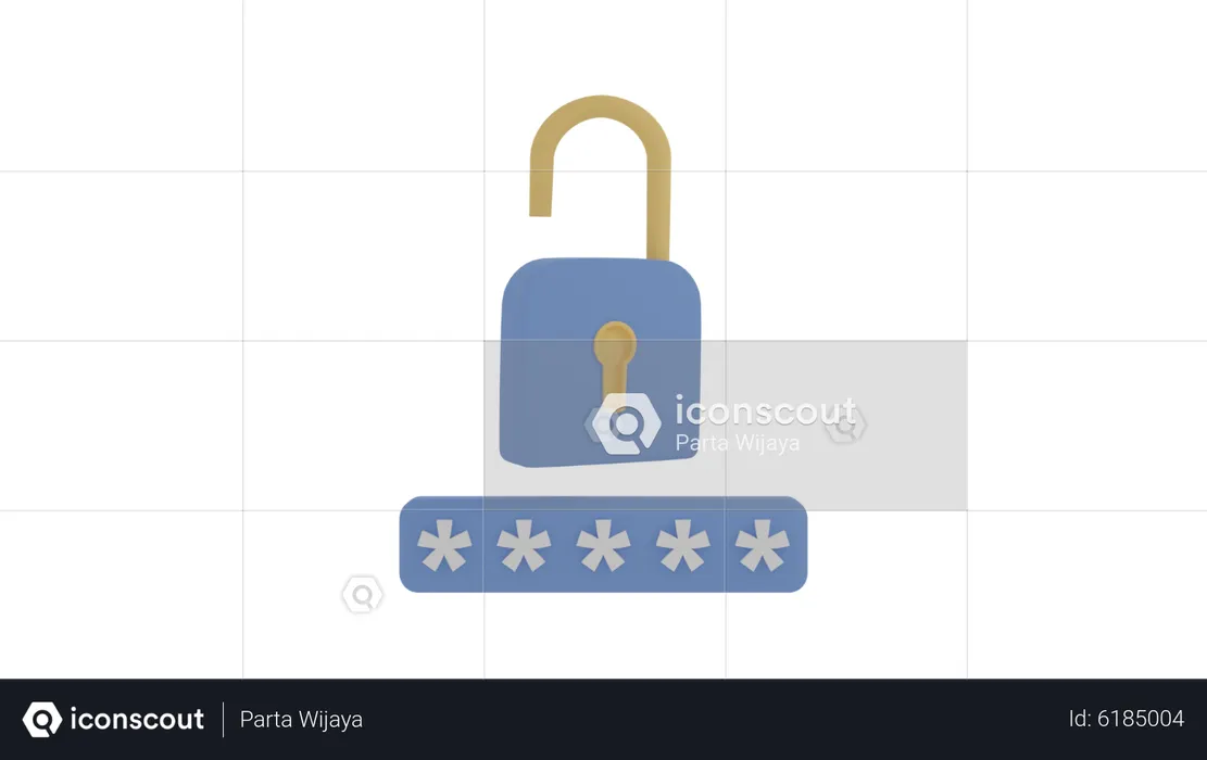 Access Password  3D Icon