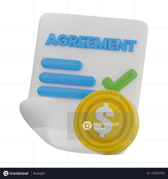 Accord financier  3D Icon