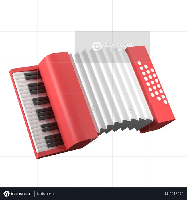 Accordion  3D Icon